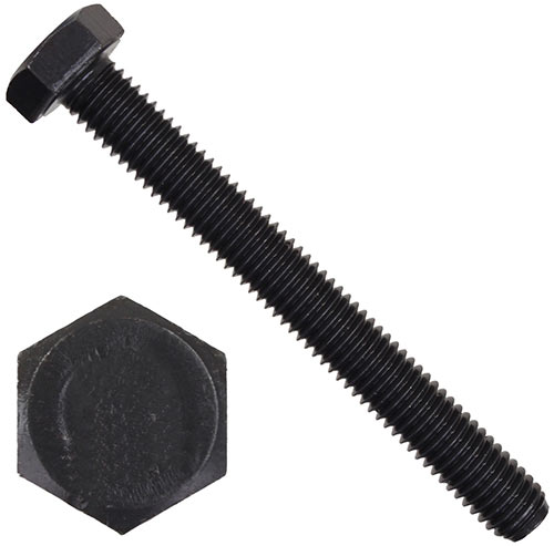 Extreme-Strength Metric Steel Hex Head Screws, class 12.9, Full Thread Black Oxide