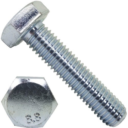 Hexagon head screw DIN 933 Steel Zinc plated 8.8